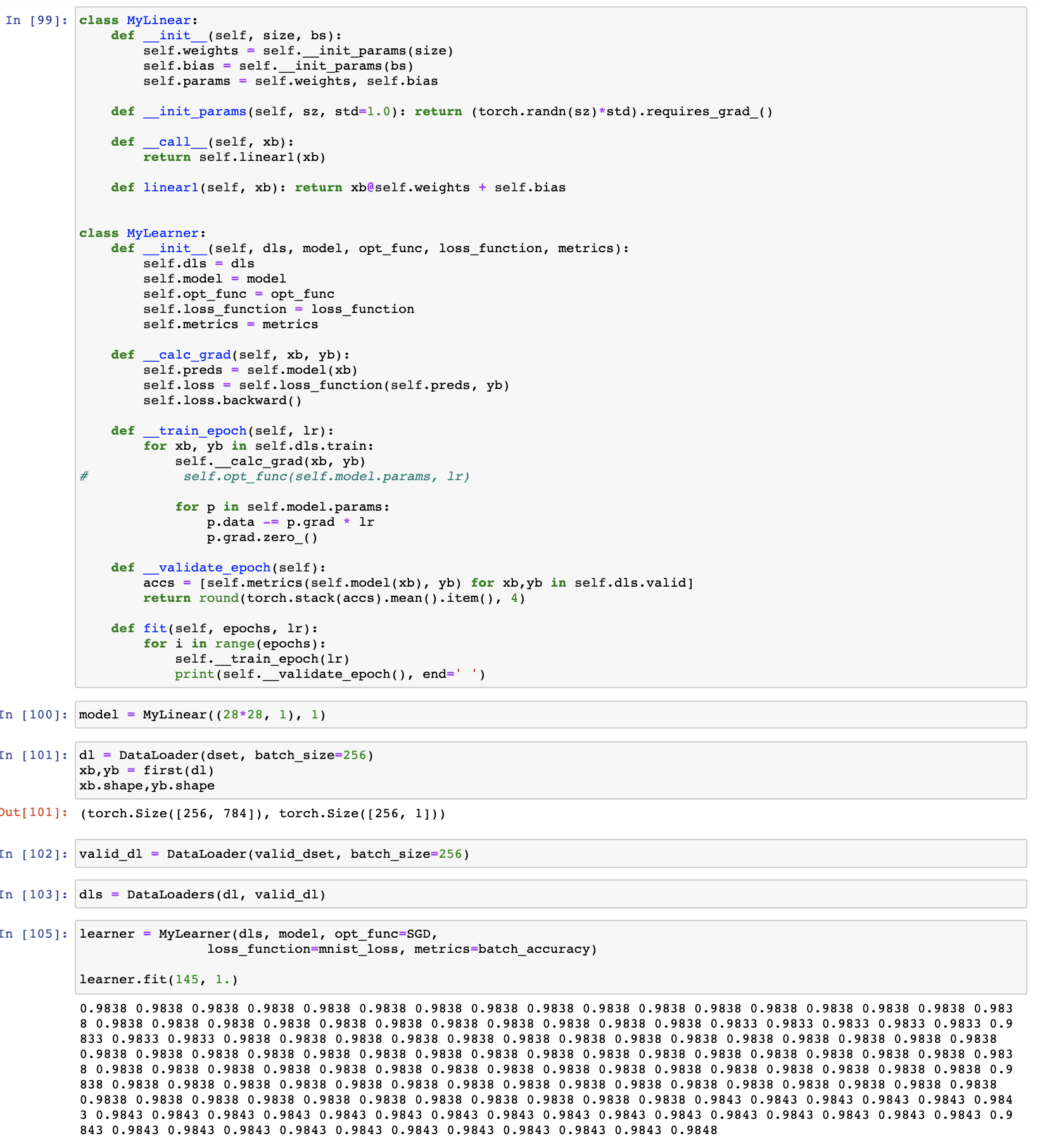 Simple custom implementation